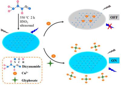 An “on-off-on” fluorescence probe for glyphosate detection based on Cu2+ modulated g-C3N4 nanosheets